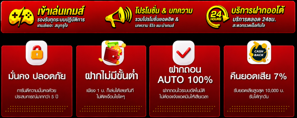 ระบบฝากถอน AUTO ระบบที่เร็วและปลอดภัยที่สุดในตลาด